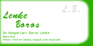 lenke boros business card